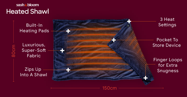 Sash & Bloom Heated Shawl